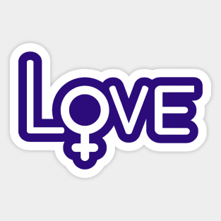 FEMALE Love Womens Rights Sticker